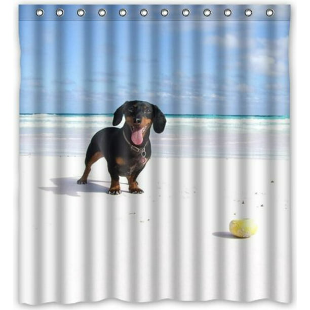 Dachshund Waterproof  Home Decor Shower Curtains Bathroom Rugs Polyester Fabric 